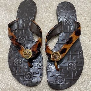 Tory Burch Thora Sandals US 8 EUC Brown